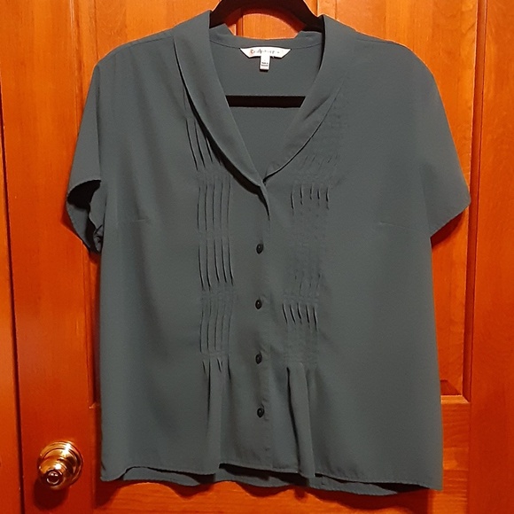 Croft & Barrow Button Down Pleated Blouse - Picture 1 of 4